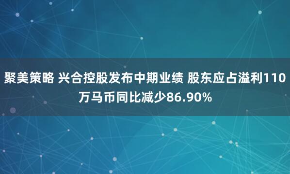 聚美策略 兴合控股发布中期业绩 股东应占溢利110万马币同比减少86.90%